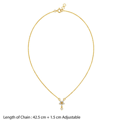 Gold Divine Blossom Lab Grown Diamond Necklace