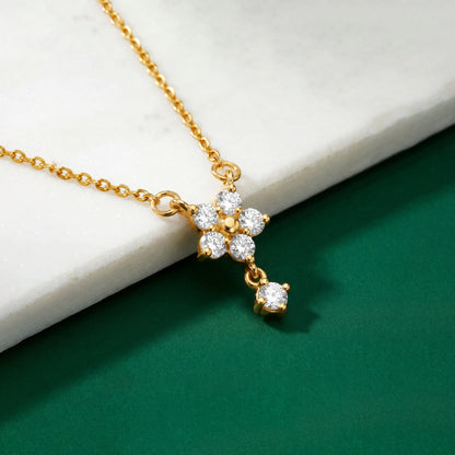 Gold Divine Blossom Lab Grown Diamond Necklace
