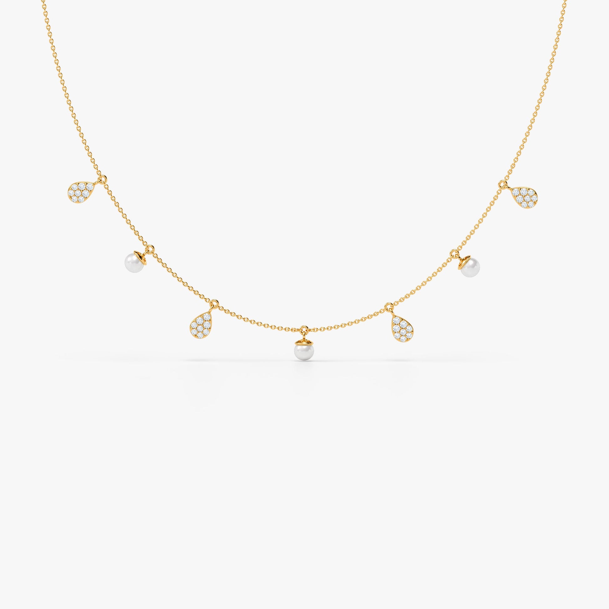 Gold Starlit Fringe Lab Grown Diamond Necklace