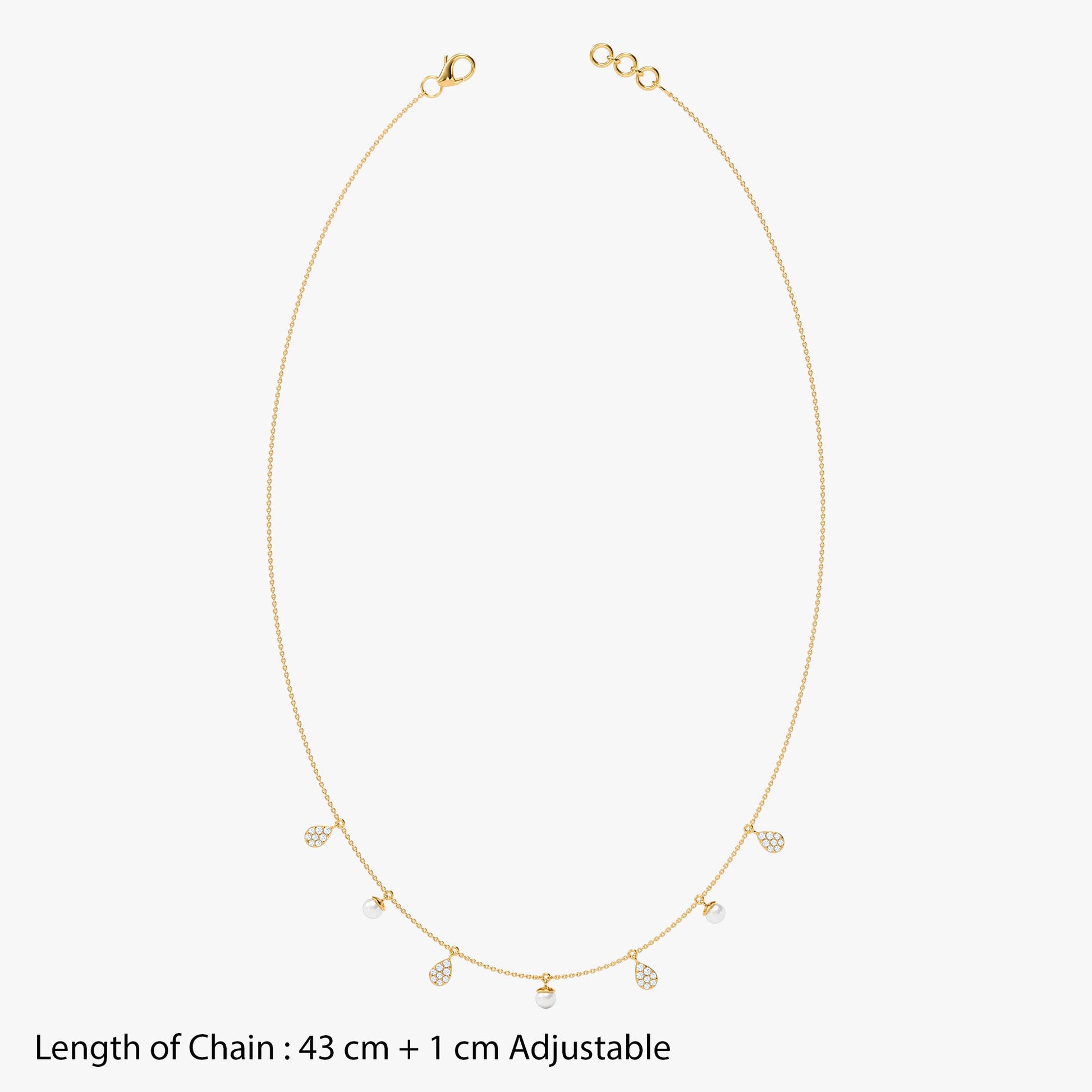 Gold Starlit Fringe Lab Grown Diamond Necklace