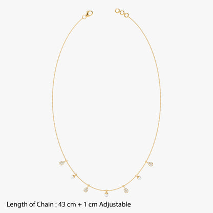 Gold Starlit Fringe Lab Grown Diamond Necklace