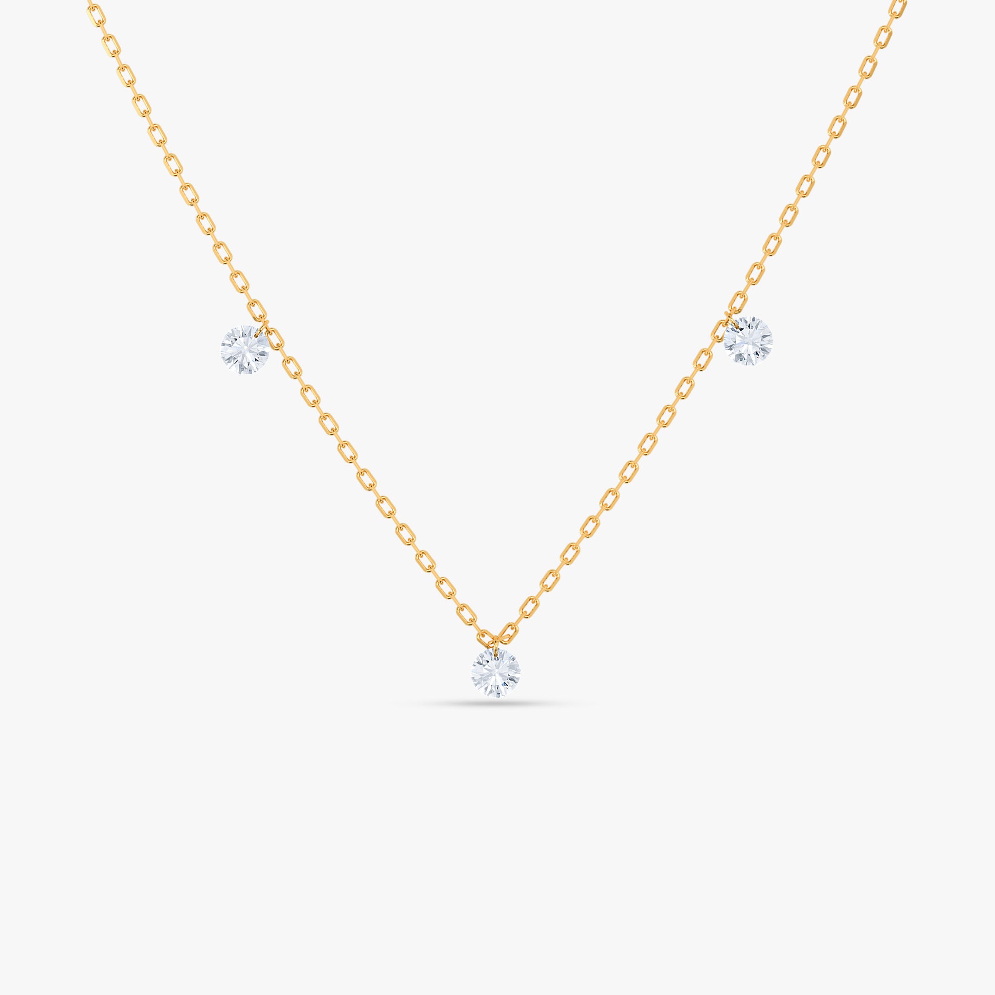 Gold Cassiopee Lab Grown Diamond Necklace