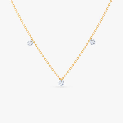 Gold Cassiopee Lab Grown Diamond Necklace
