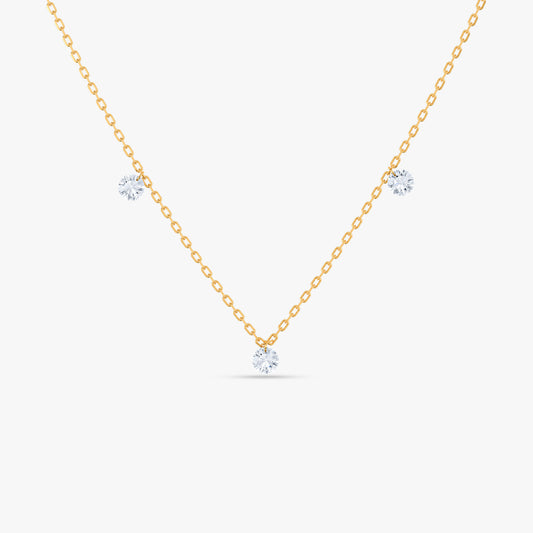 Gold Cassiopee Lab Grown Diamond Necklace