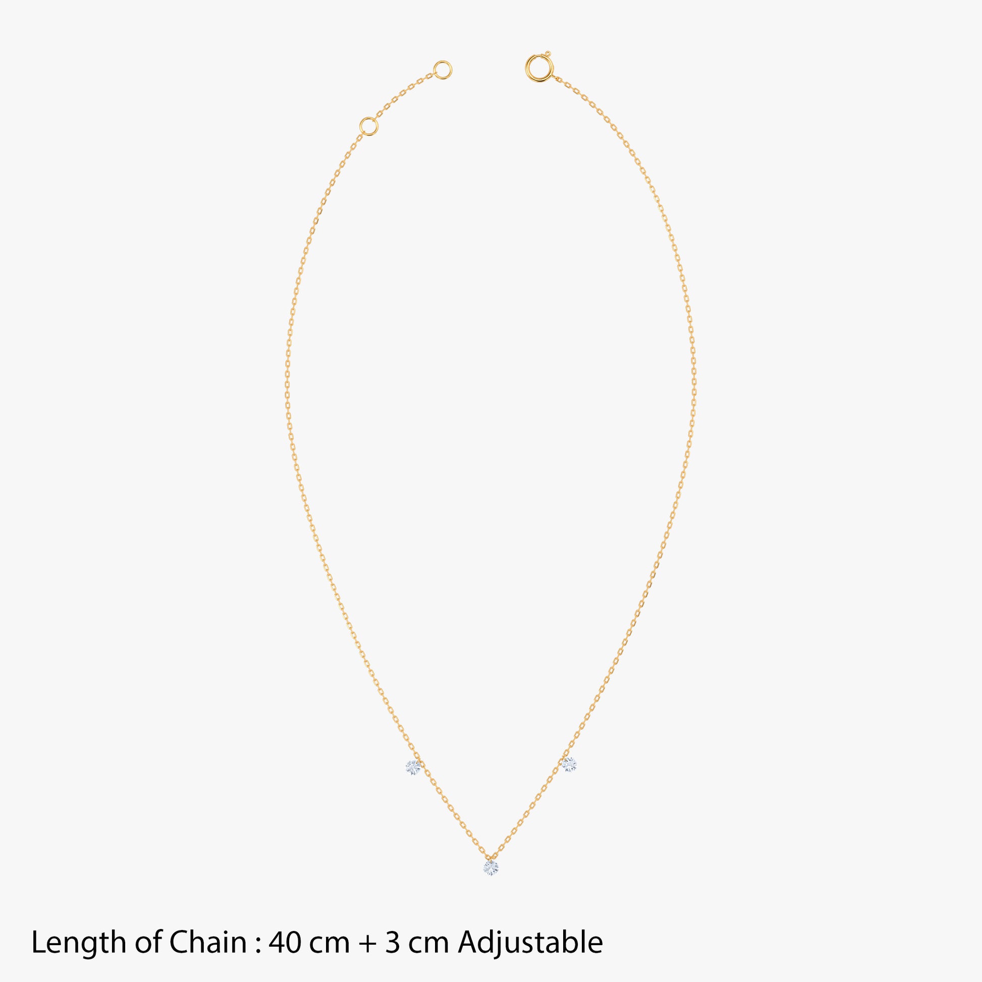 Gold Cassiopee Lab Grown Diamond Necklace