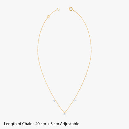 Gold Cassiopee Lab Grown Diamond Necklace