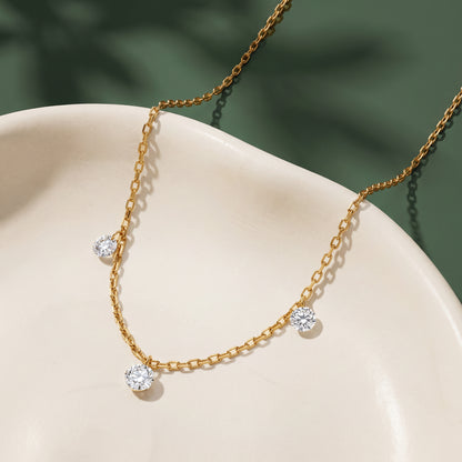 Gold Cassiopee Lab Grown Diamond Necklace