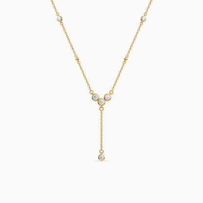 Gold Trellis Glow Lab Grown Diamond Necklace