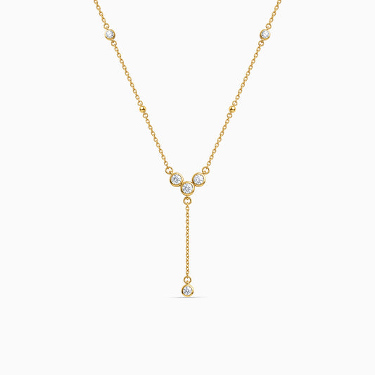 Gold Trellis Glow Lab Grown Diamond Necklace