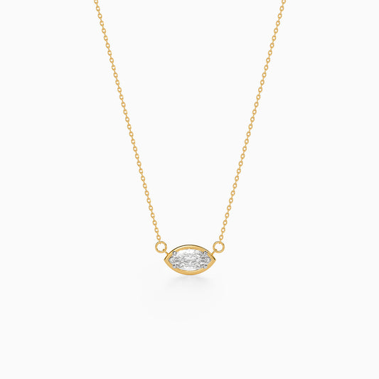 Gold Celestial Eye Lab Grown Diamond Necklace