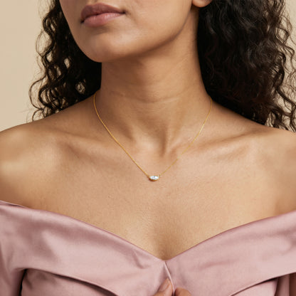 Gold Celestial Eye Lab Grown Diamond Necklace