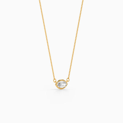 Gold Celestial Eye Lab Grown Diamond Necklace