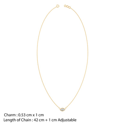 Gold Celestial Eye Lab Grown Diamond Necklace