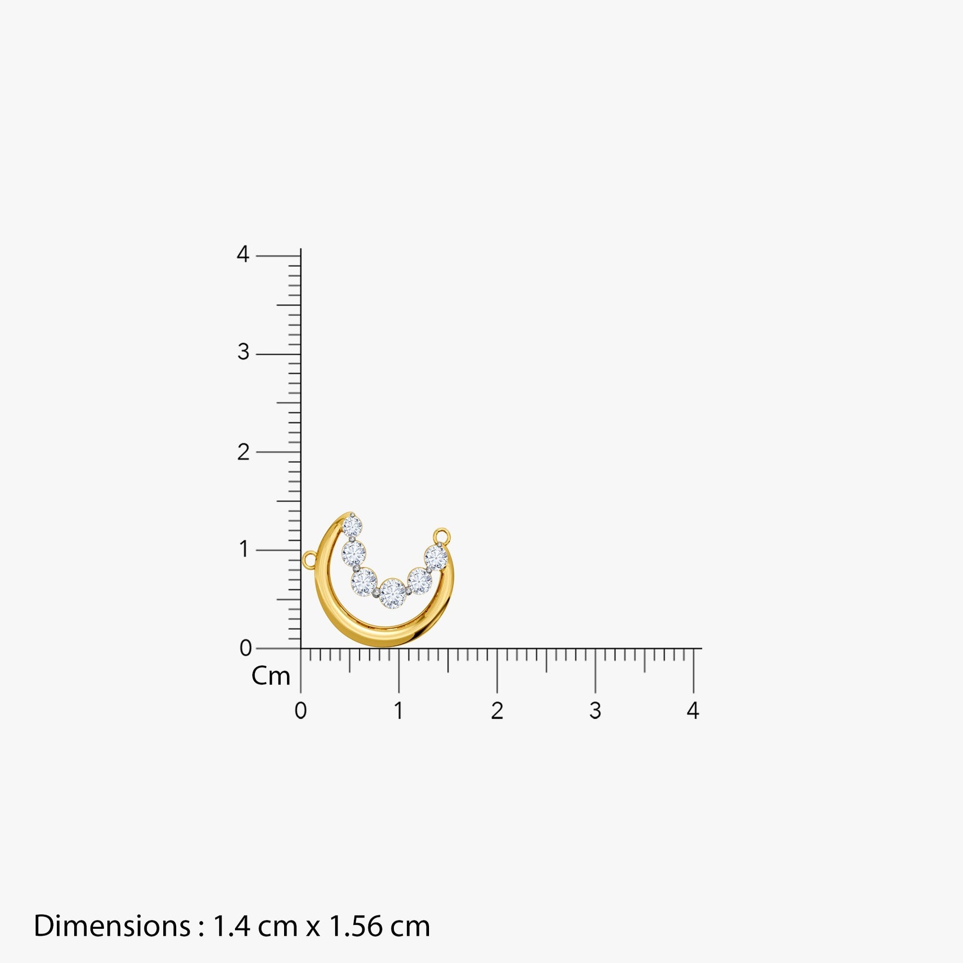 Gold Moonbeam Shine Lab Grown Diamond Necklace