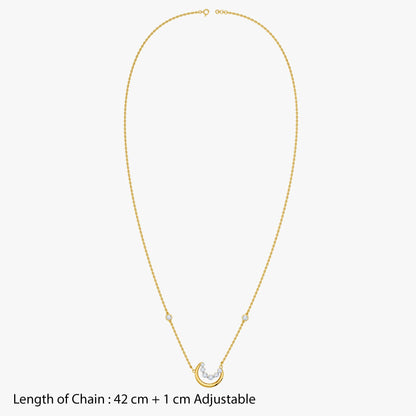 Gold Moonbeam Shine Lab Grown Diamond Necklace