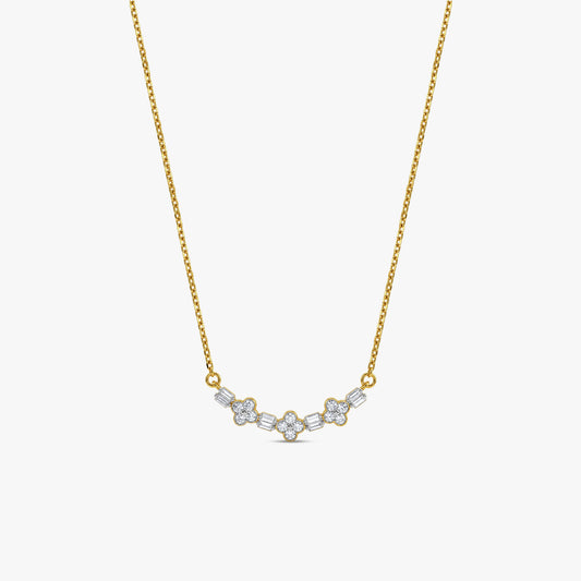 Gold Clover Grace Lab Grown Diamond Necklace