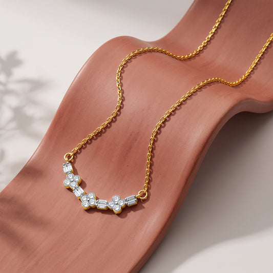 Gold Clover Grace Lab Grown Diamond Necklace