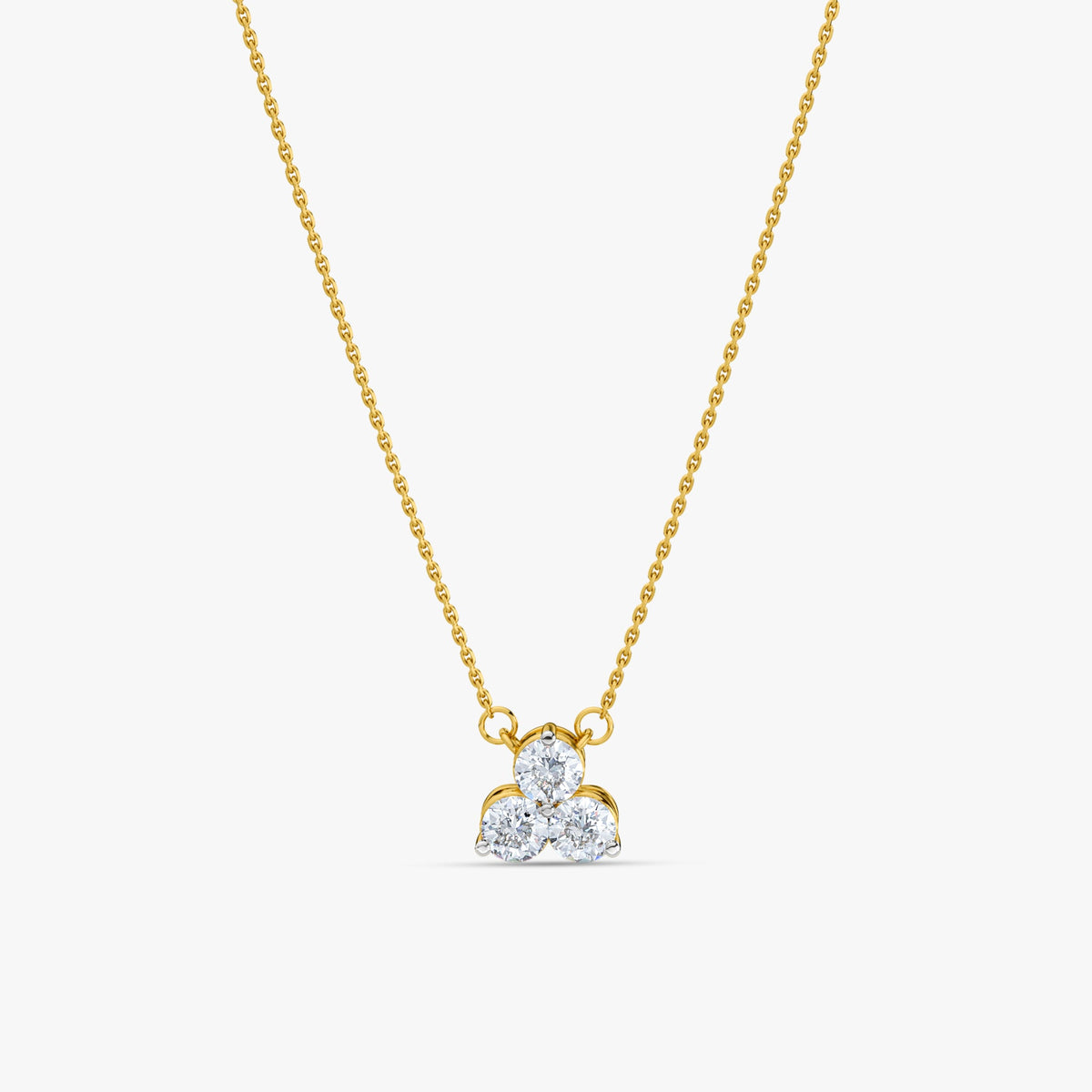 Gold Trio Grace Lab Grown Diamond Necklace