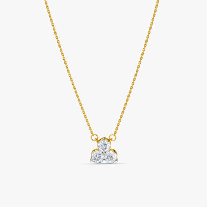 Gold Trio Grace Lab Grown Diamond Necklace