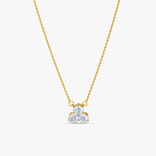 Gold Trio Grace Lab Grown Diamond Necklace