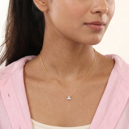 Gold Trio Grace Lab Grown Diamond Necklace