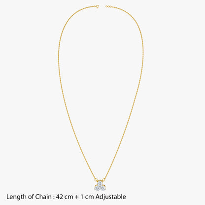 Gold Trio Grace Lab Grown Diamond Necklace