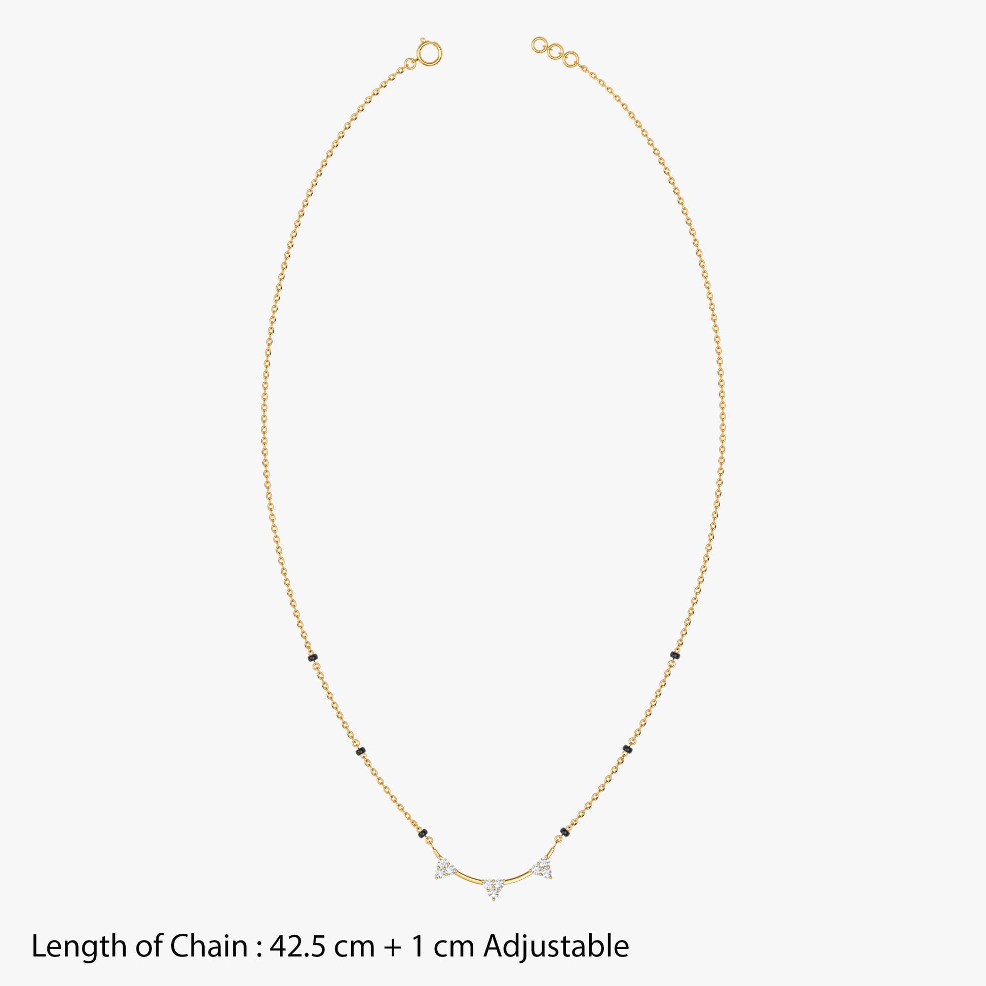 Gold Anant Leher Lab Grown Diamond Mangalsutra
