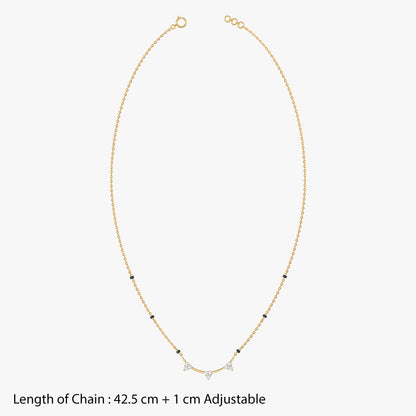 Gold Anant Leher Lab Grown Diamond Mangalsutra