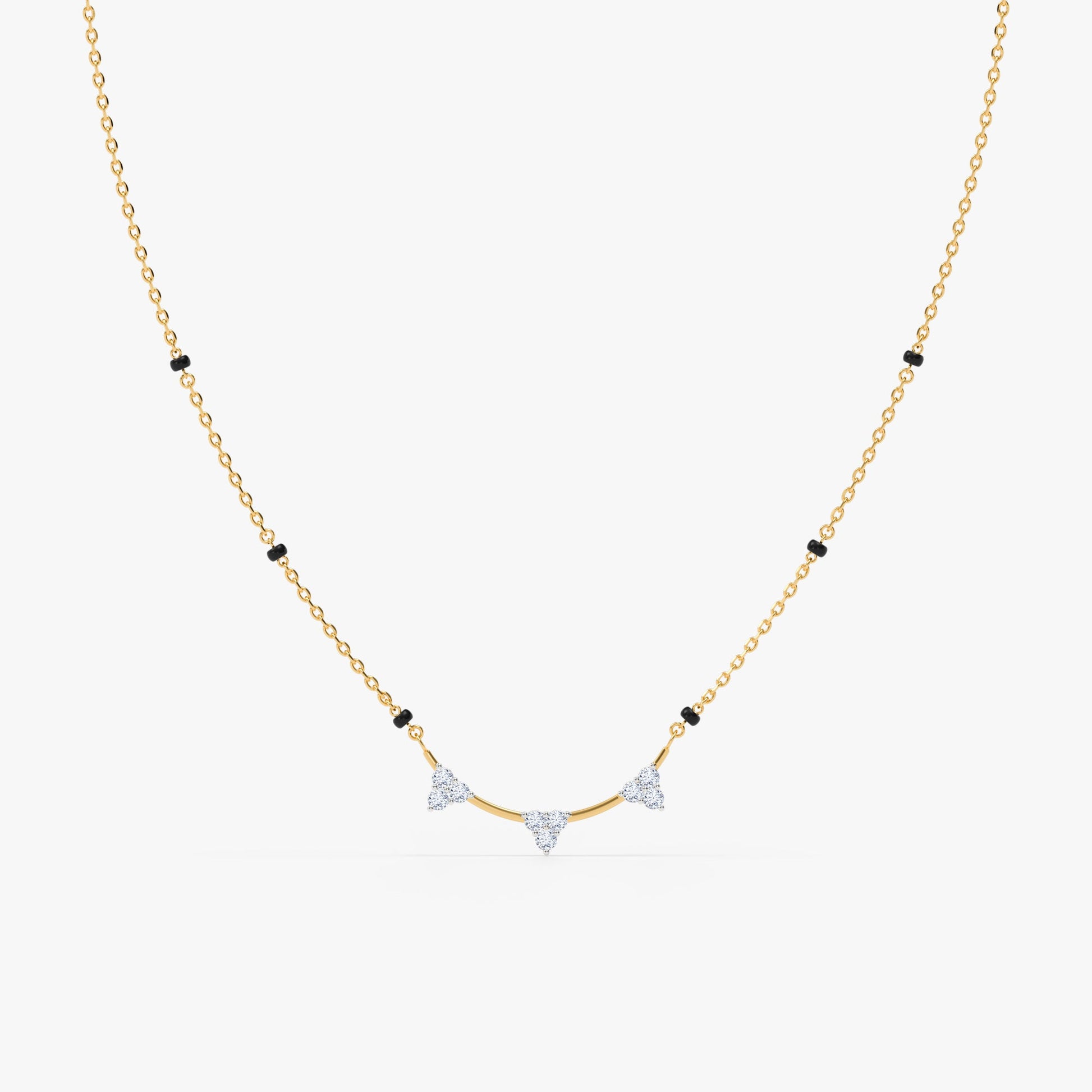 Gold Anant Leher Lab Grown Diamond Mangalsutra