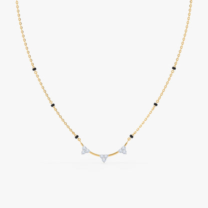 Gold Anant Leher Lab Grown Diamond Mangalsutra