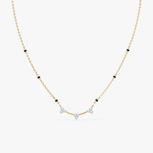 Gold Anant Leher Lab Grown Diamond Mangalsutra