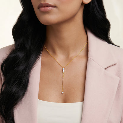 Gold Starlit Reverie Lab Grown Diamond Necklace