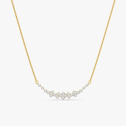 Gold Aurora Cascade Lab Grown Diamond Necklace