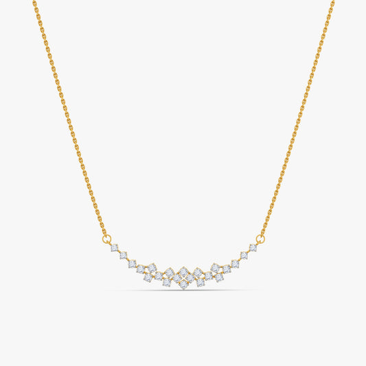 Gold Aurora Cascade Lab Grown Diamond Necklace