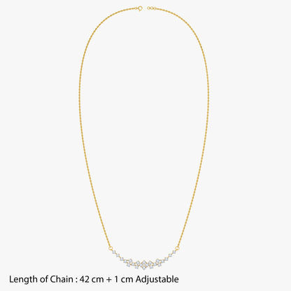Gold Aurora Cascade Lab Grown Diamond Necklace