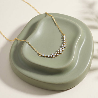 Gold Aurora Cascade Lab Grown Diamond Necklace