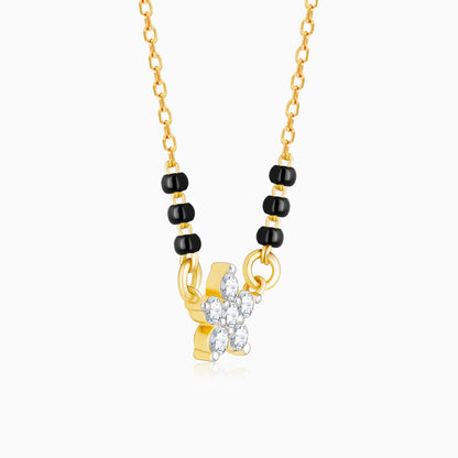 18k Gold Floral Flare Diamond Mangalsutra
