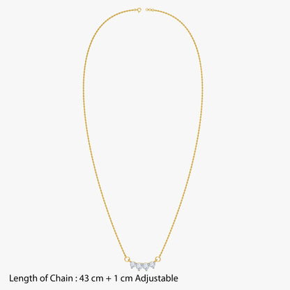 Gold Stardust Flow Lab Grown Diamond Necklace