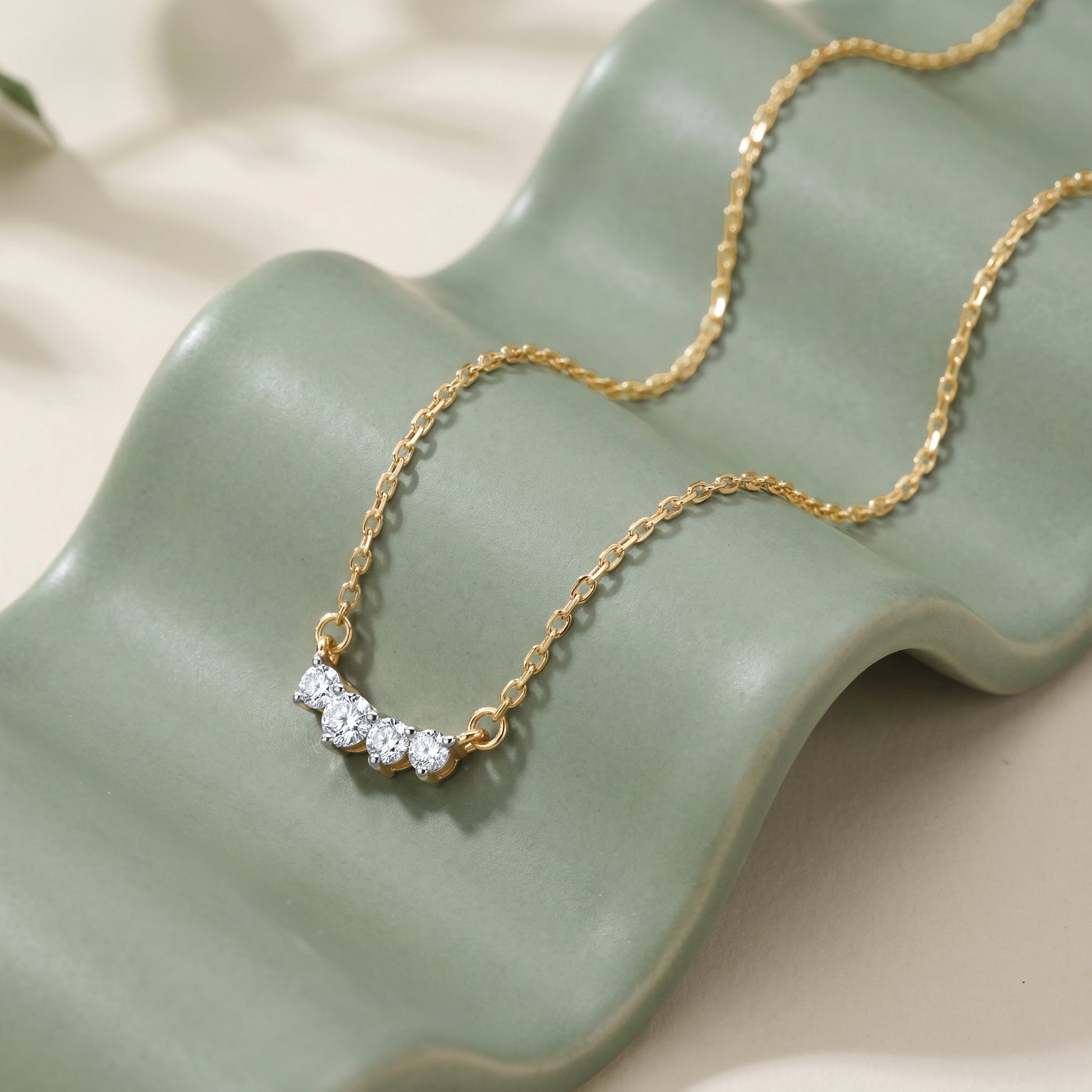 Gold Stardust Flow Lab Grown Diamond Necklace