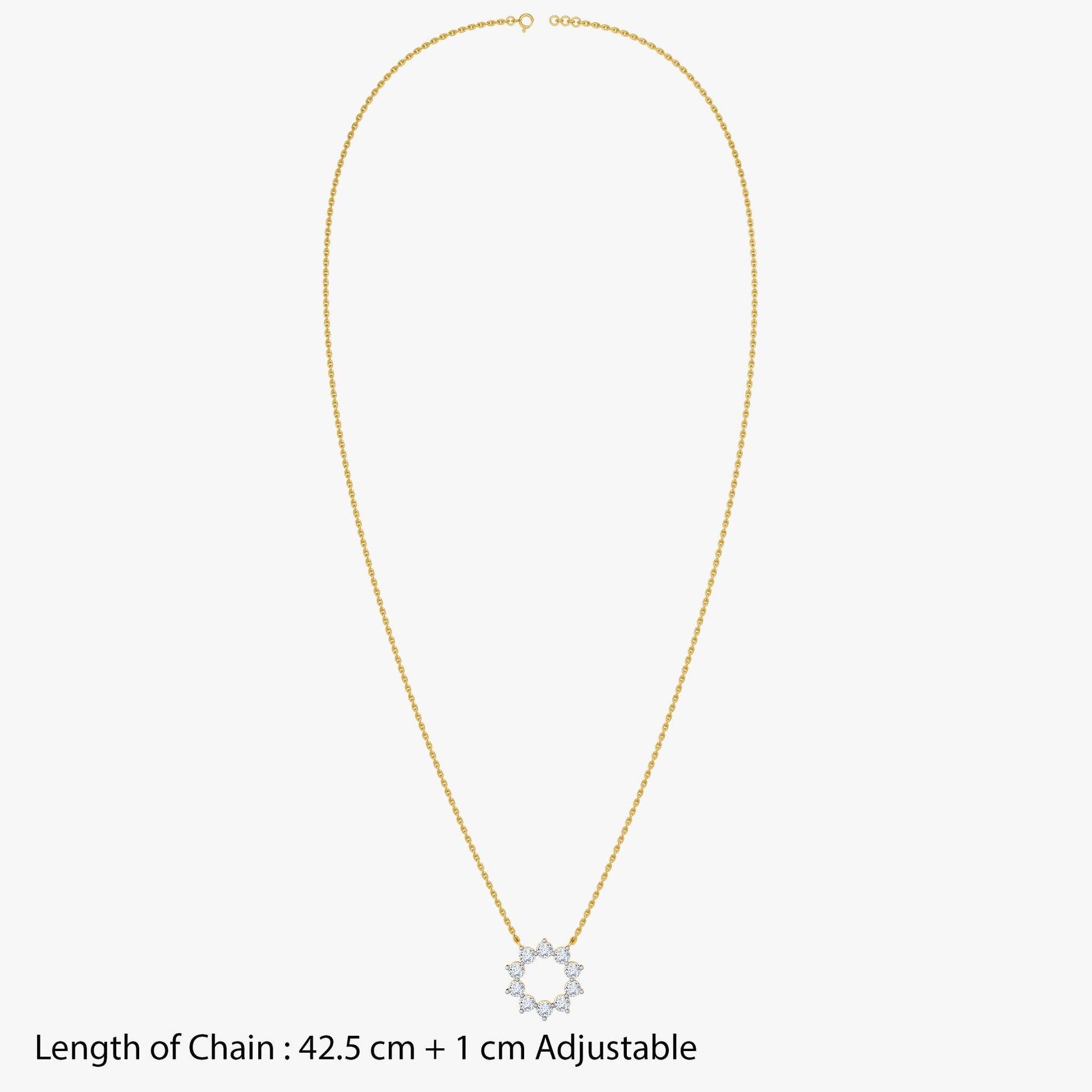 Gold Aurora Blossom Lab Grown Diamond Necklace
