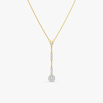 Gold Fleur Cascade Lab Grown Diamond Necklace