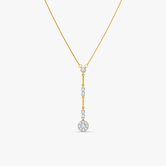 Gold Fleur Cascade Lab Grown Diamond Necklace