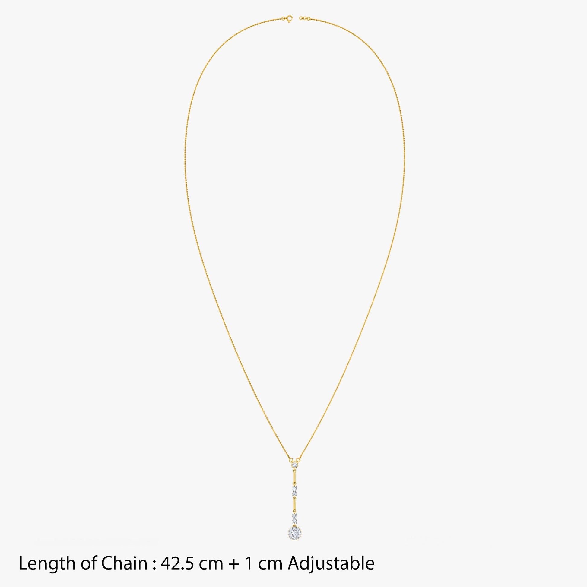 Gold Fleur Cascade Lab Grown Diamond Necklace