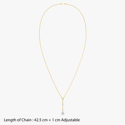 Gold Fleur Cascade Lab Grown Diamond Necklace