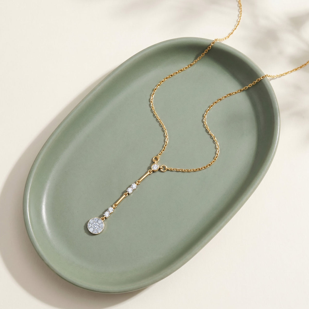 Gold Fleur Cascade Lab Grown Diamond Necklace