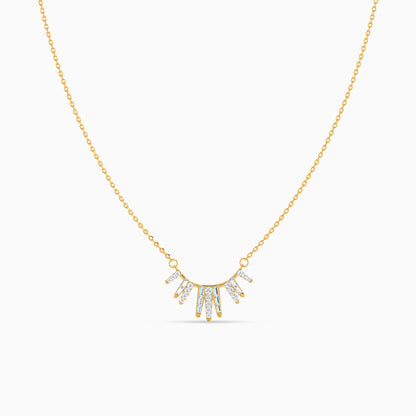Gold Sunray Luxe Lab Grown Diamond Necklace