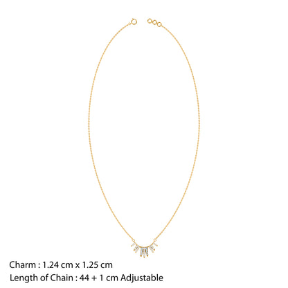 Gold Sunray Luxe Lab Grown Diamond Necklace