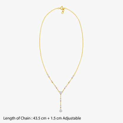 Gold Teardrop Trellis Lab Grown Diamond Necklace