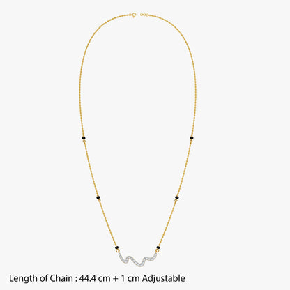 Gold Prapti Lab Grown Diamond Mangalsutra