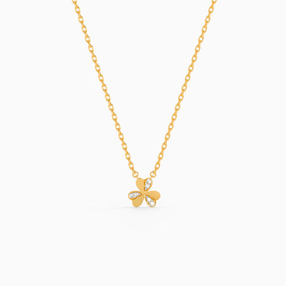 Gold Lumi Fleur Lab Grown Diamond Necklace